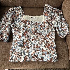 Floral Puff Sleeve Top
